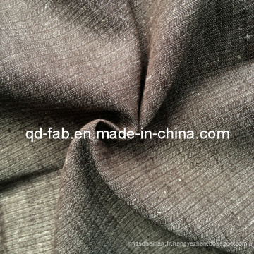 Tissu teint en fil de lin en coton (QF13-0739)